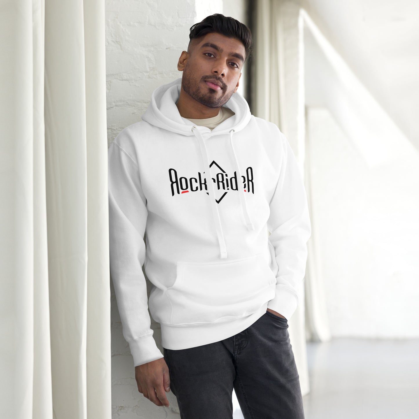 RockrRider hoodie unisex white