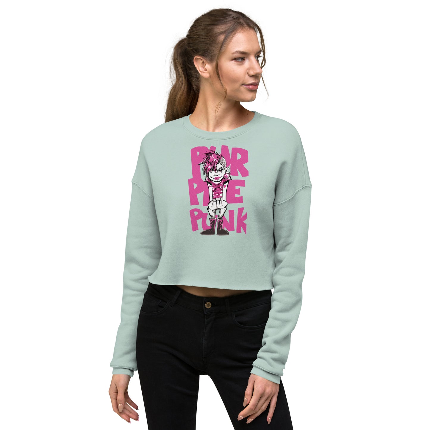 PURPLE PUNK short sweatshirt