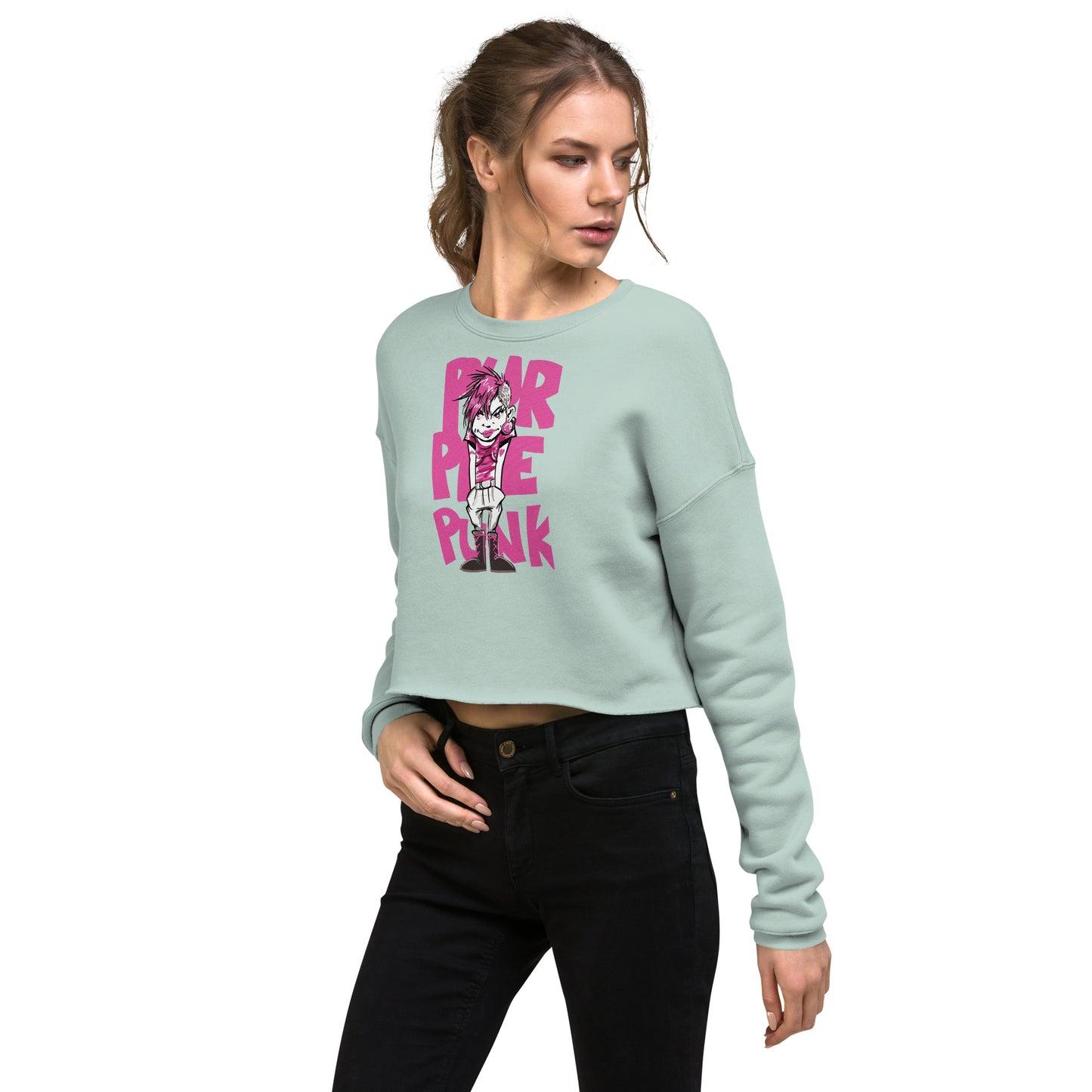 PURPLE PUNK short sweatshirt